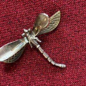 Vintage Sterling Silver Dragonfly pin